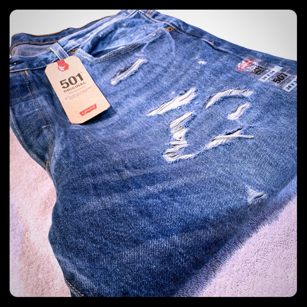 Levi 501 Denim Jeans Men’s 38 x 34 ORIGINAL